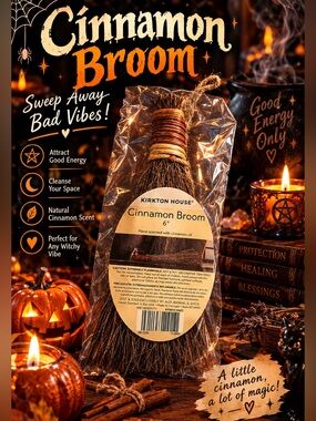 Cinnamon Broom - Brown Witchy